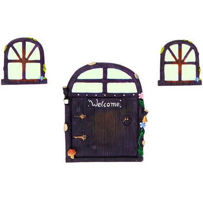 Glow-in-the-Dark Fairy Door and Window Set