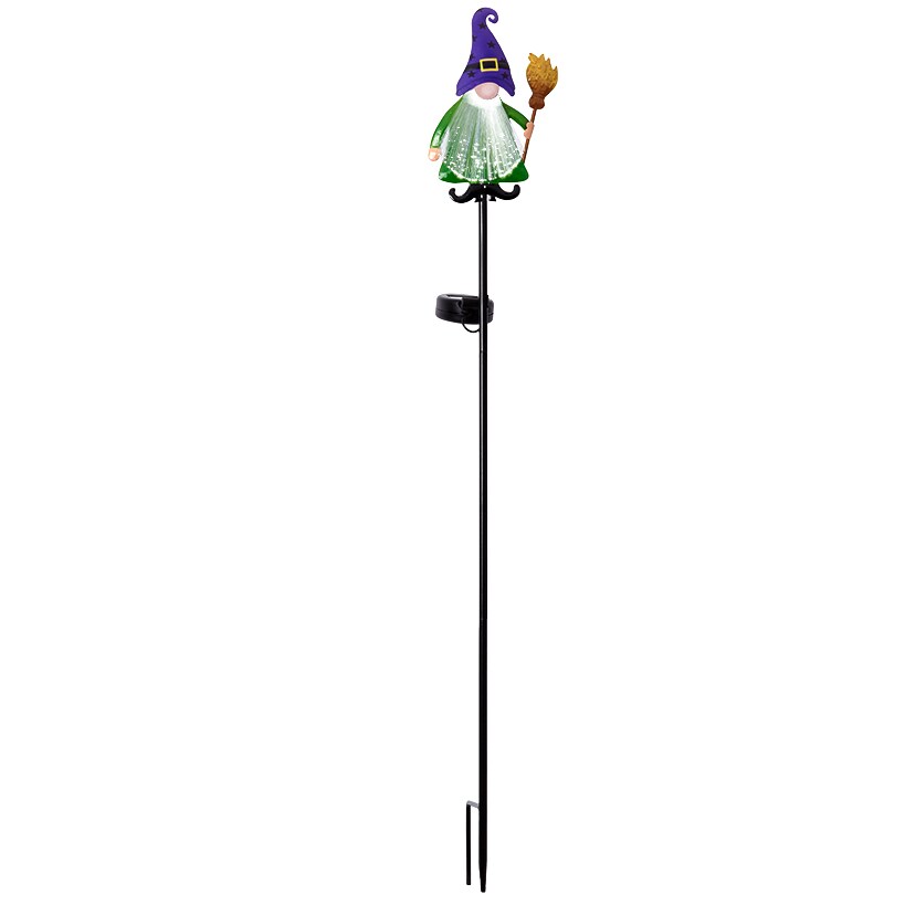 Fiber Optic Halloween Witch Gnome Garden Stake#select-stake_witch