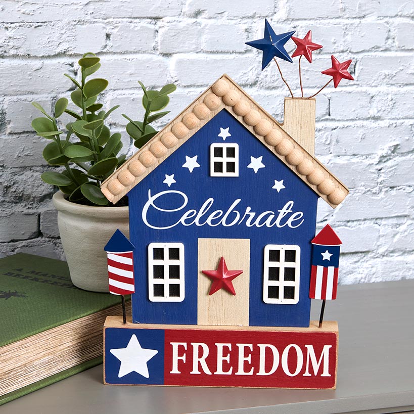 Americana Patriotic Signs and Decor House Truck Block#select-sign_god-bless-america-house-sign