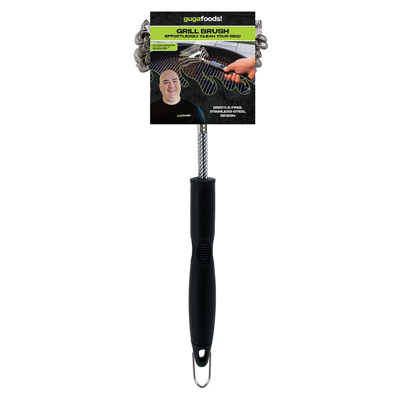 Guga Foods Grill Brush And Scraper Durable Stainless Steel Bristles