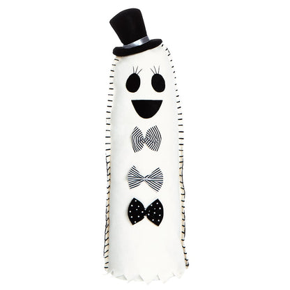 Halloween Plush Ghost With Bowtie Decor
