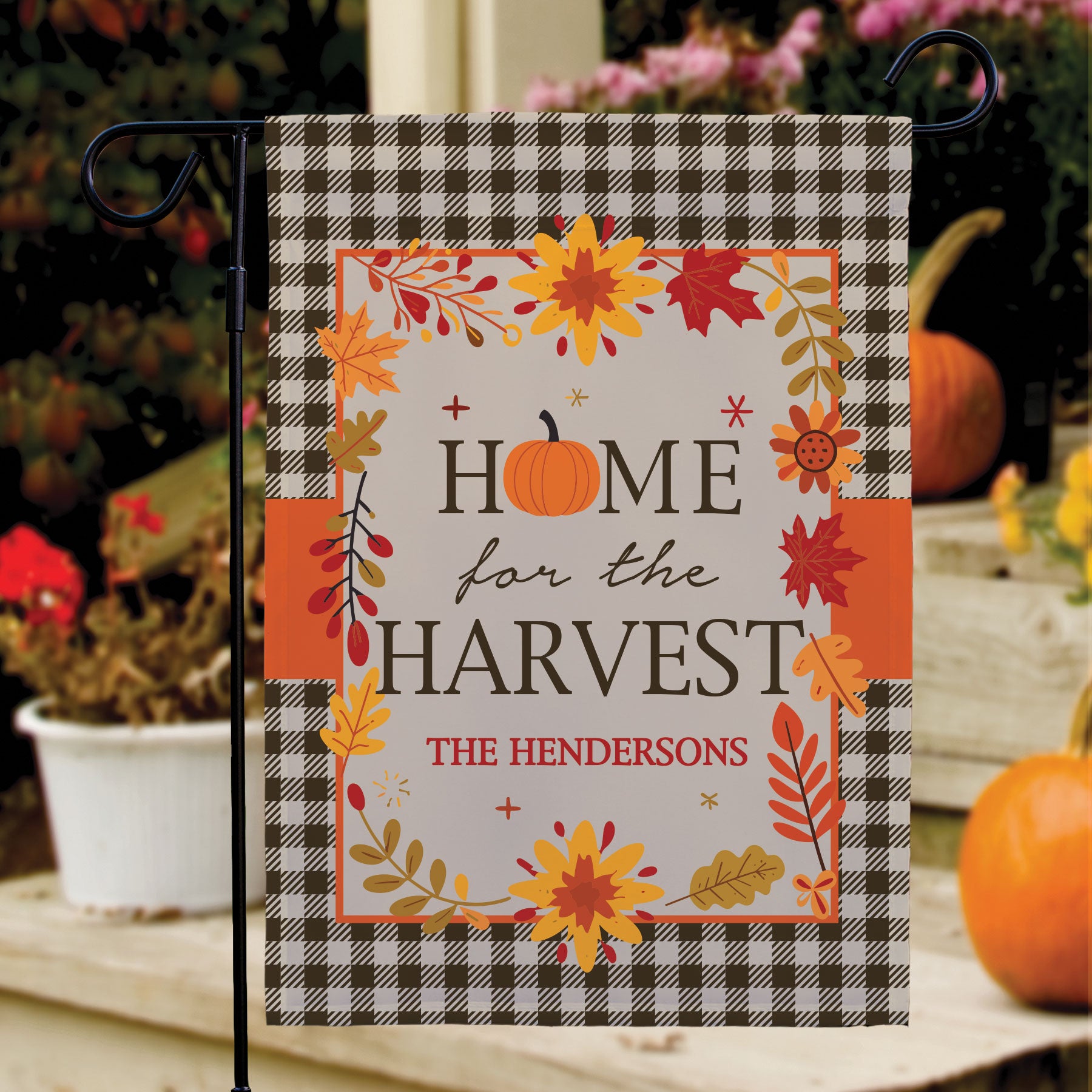 Personalized Harvest Double-Sided Garden Flag