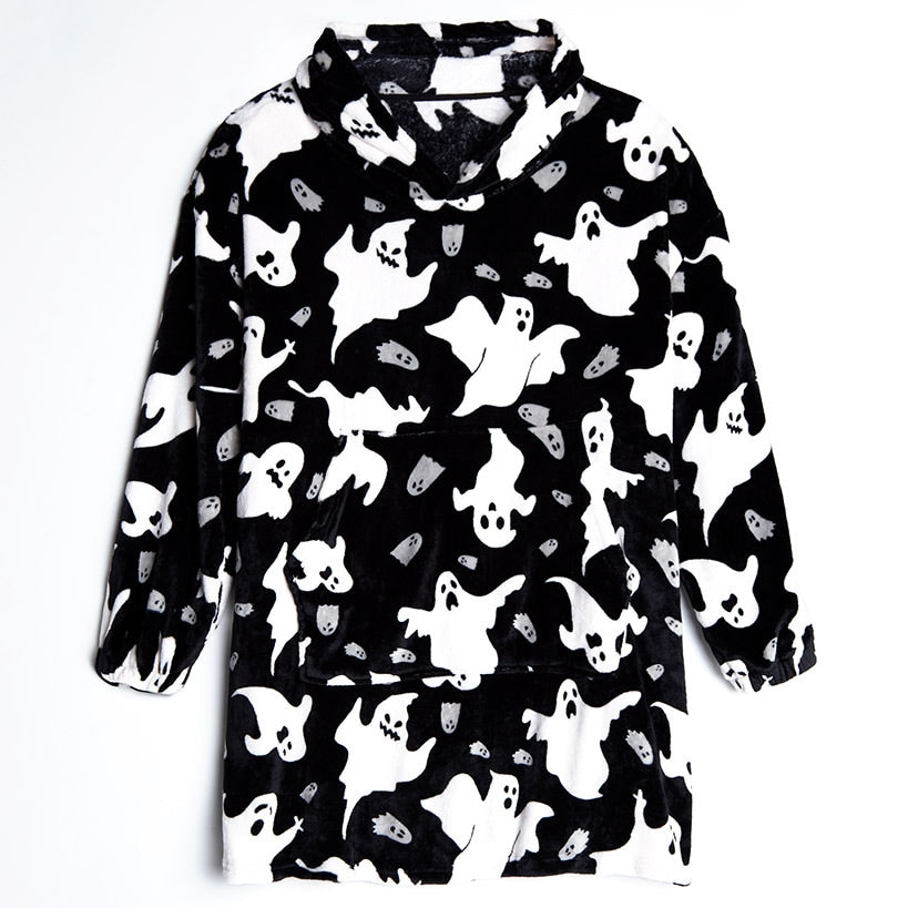 Halloween Fuzzy Oversized Hoodie#select-snuggie_ghost