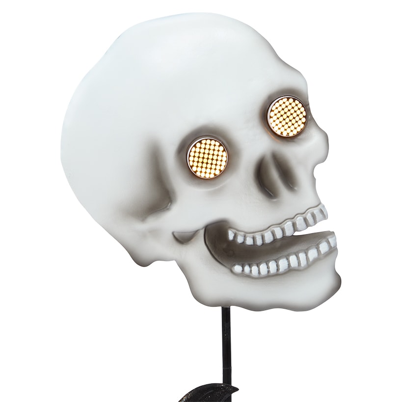 Halloween Stake Animated Skull Or Jack-o'-Lantern#select-stake_skull