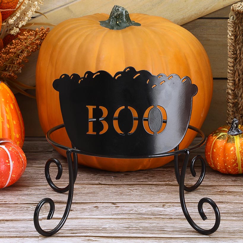 Halloween Pumpkin Holder In Boo Cat Owl Or Witch Design#select-holder_boo