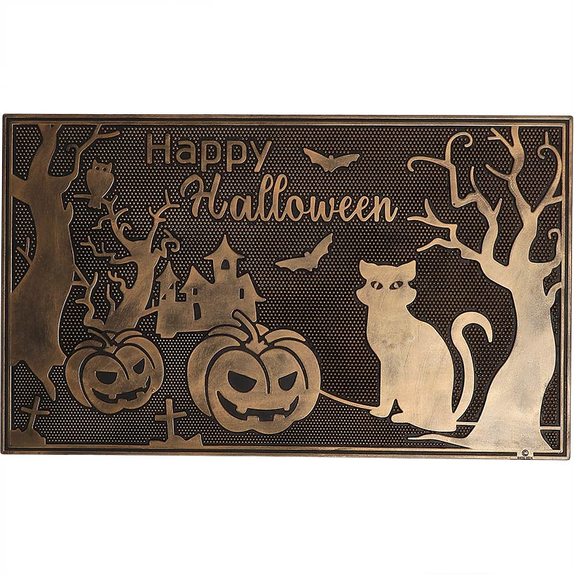 Haunted Halloween Rubber Doormat