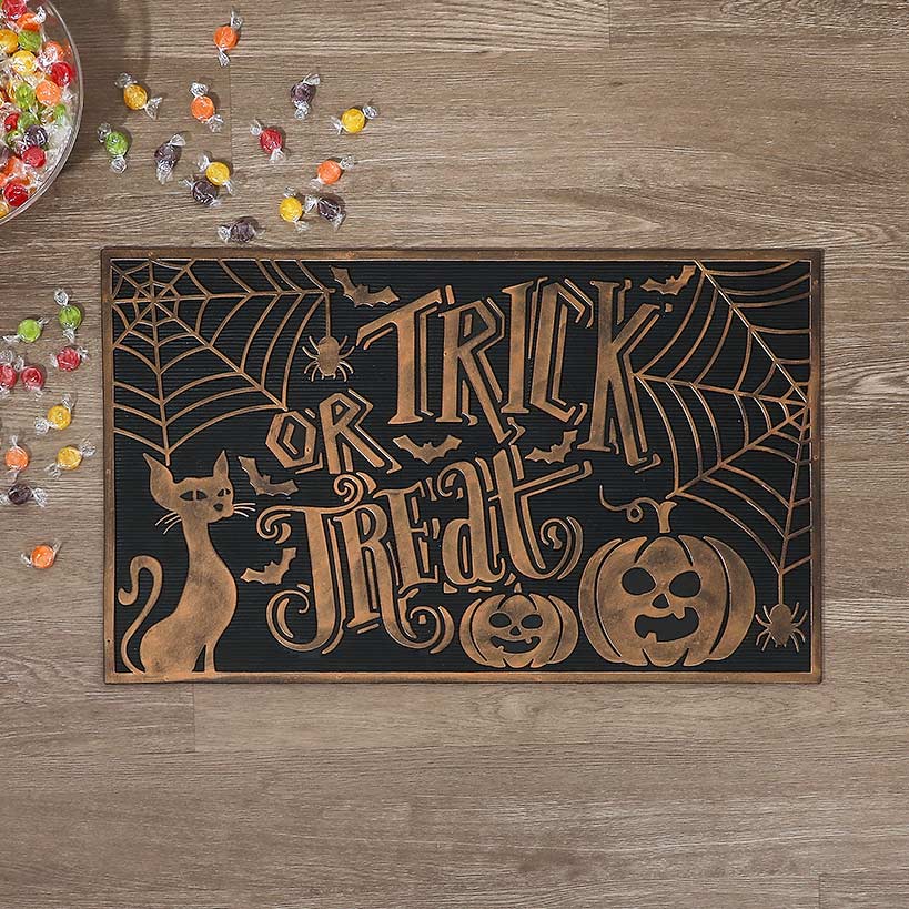 Haunted Halloween Rubber Doormat#select-doormat_trick-or-treat