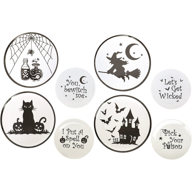 Whimsical Halloween Salad Plates-Set of 4