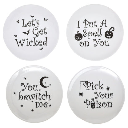 Whimsical Halloween Salad Plates-Set of 4