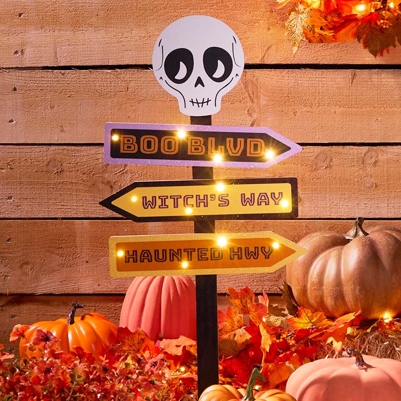 Skeleton Halloween Solar Garden Picket Sign#select-sign_skeleton