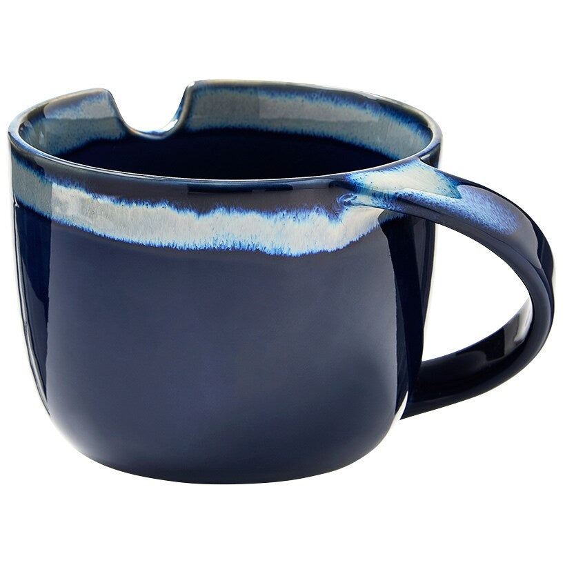 Rustic Stoneware Hand Warmer Bowl Soup Mug