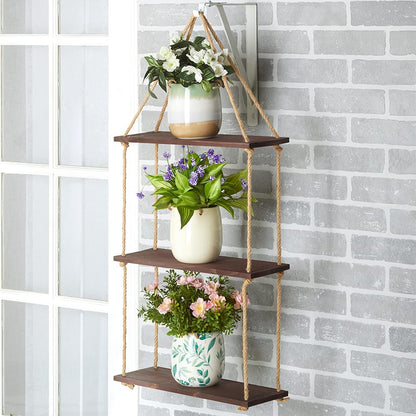 Hanging Wall Shelf with Rope