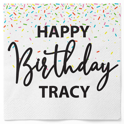 Personalized Happy Birthday Napkins