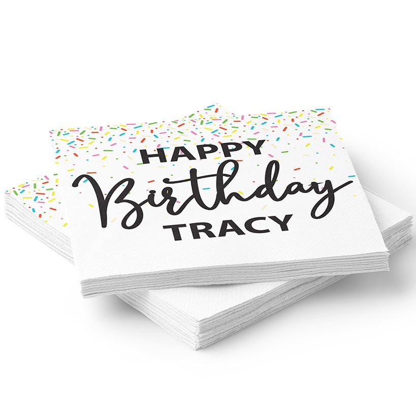 Personalized Happy Birthday Napkins