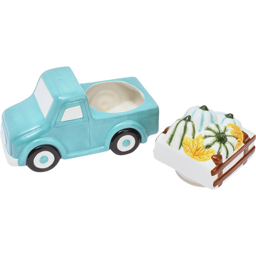 Fall Harvest Pumpkins Truck Shaped Cookie Jar