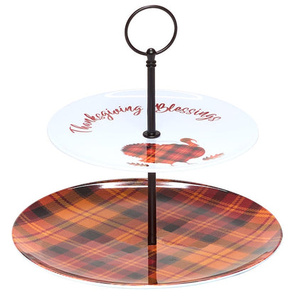 Harvest Plaid Tableware - Salad Plates or Serving Tray