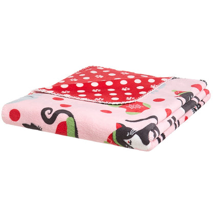 Holiday Pet-Themed Reversible Heavyweight Flannel Throws
