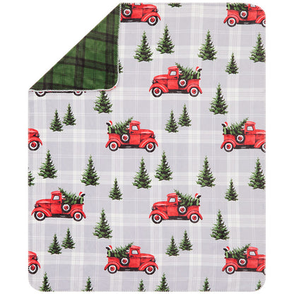 Christmas Cheer Reversible Heavyweight Flannel Throws