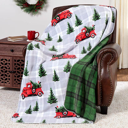 Christmas Cheer Reversible Heavyweight Flannel Throws