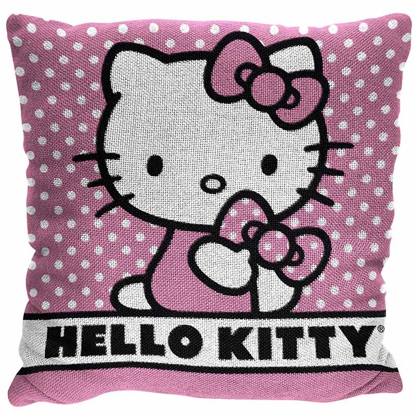 Hello Kitty Perfect Polka Dots Jacquard Pillow
