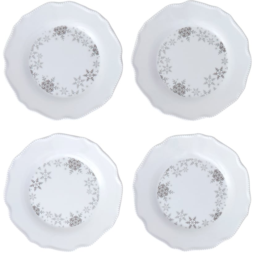 Christmas Place Setting Sentiment Word Décor or Salad Plates - Set of 4