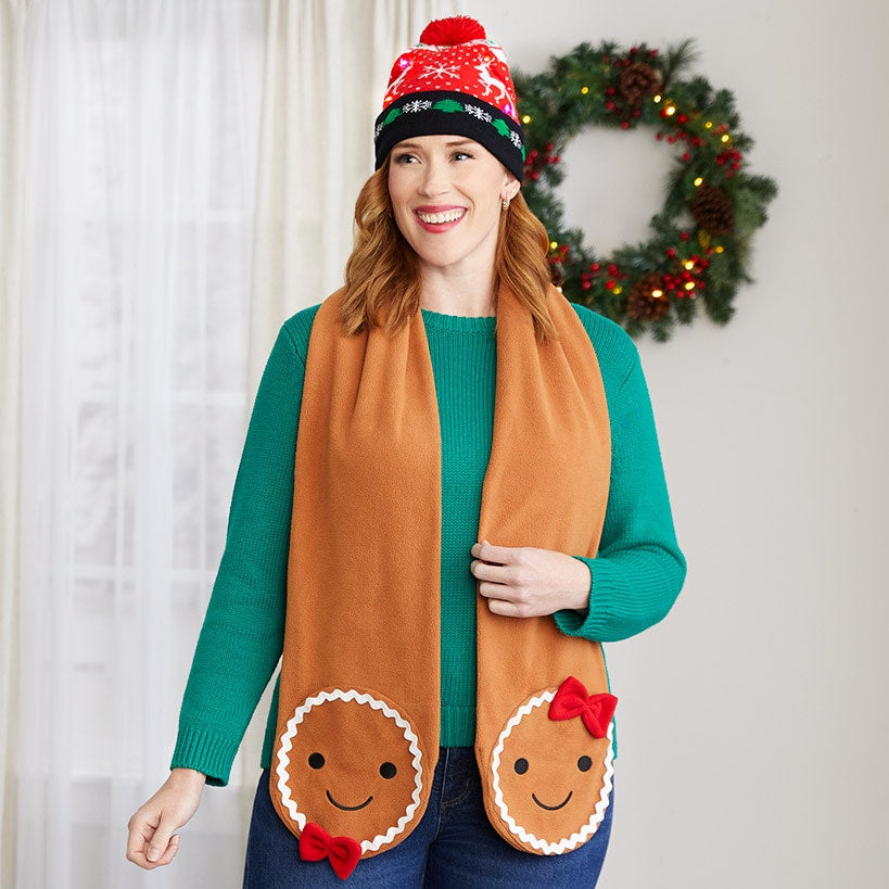 Holiday Scarf with Pockets