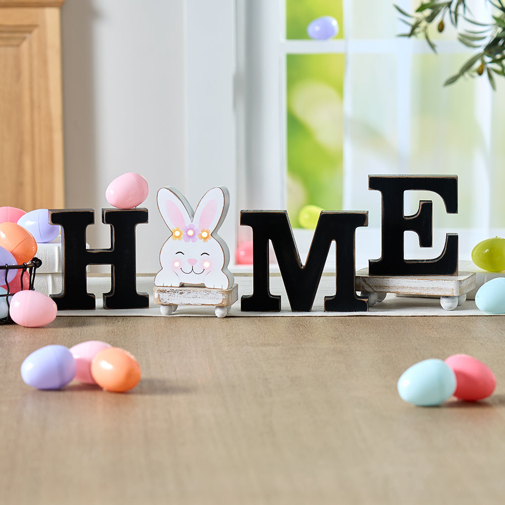 Home Sign with Lighted Heart or Set of 4 Icons