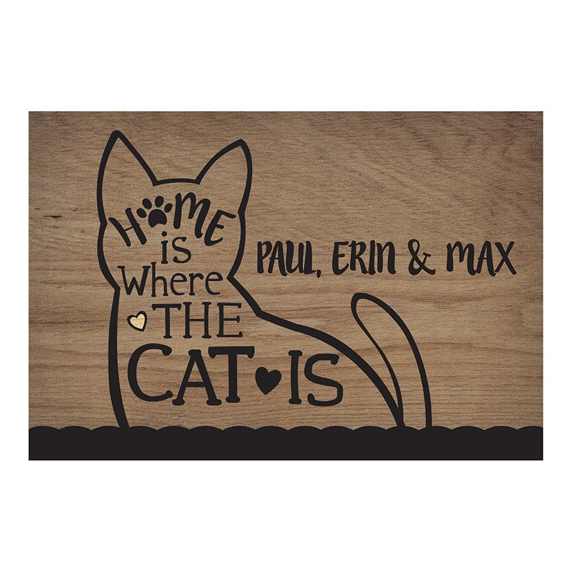 Personalized Home is Where is Dog or Cat Doormat