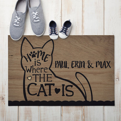 Personalized Home is Where is Dog or Cat Doormat