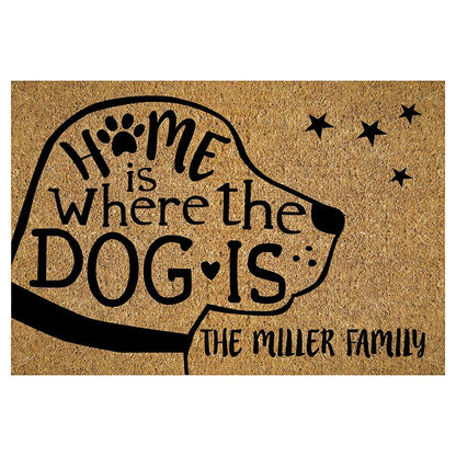 Personalized Home is Where is Dog or Cat Doormat