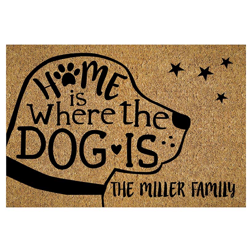 Personalized Home is Where is Dog or Cat Doormat