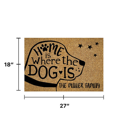 Personalized Home is Where is Dog or Cat Doormat