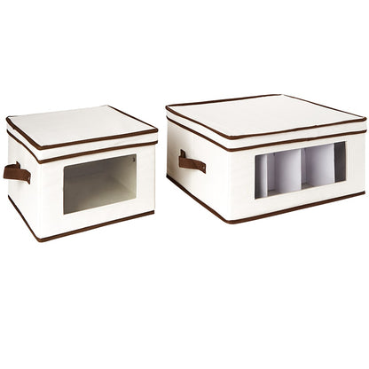 Honey Can Do Clear-Window Storage Boxes - for Dishware or Closet