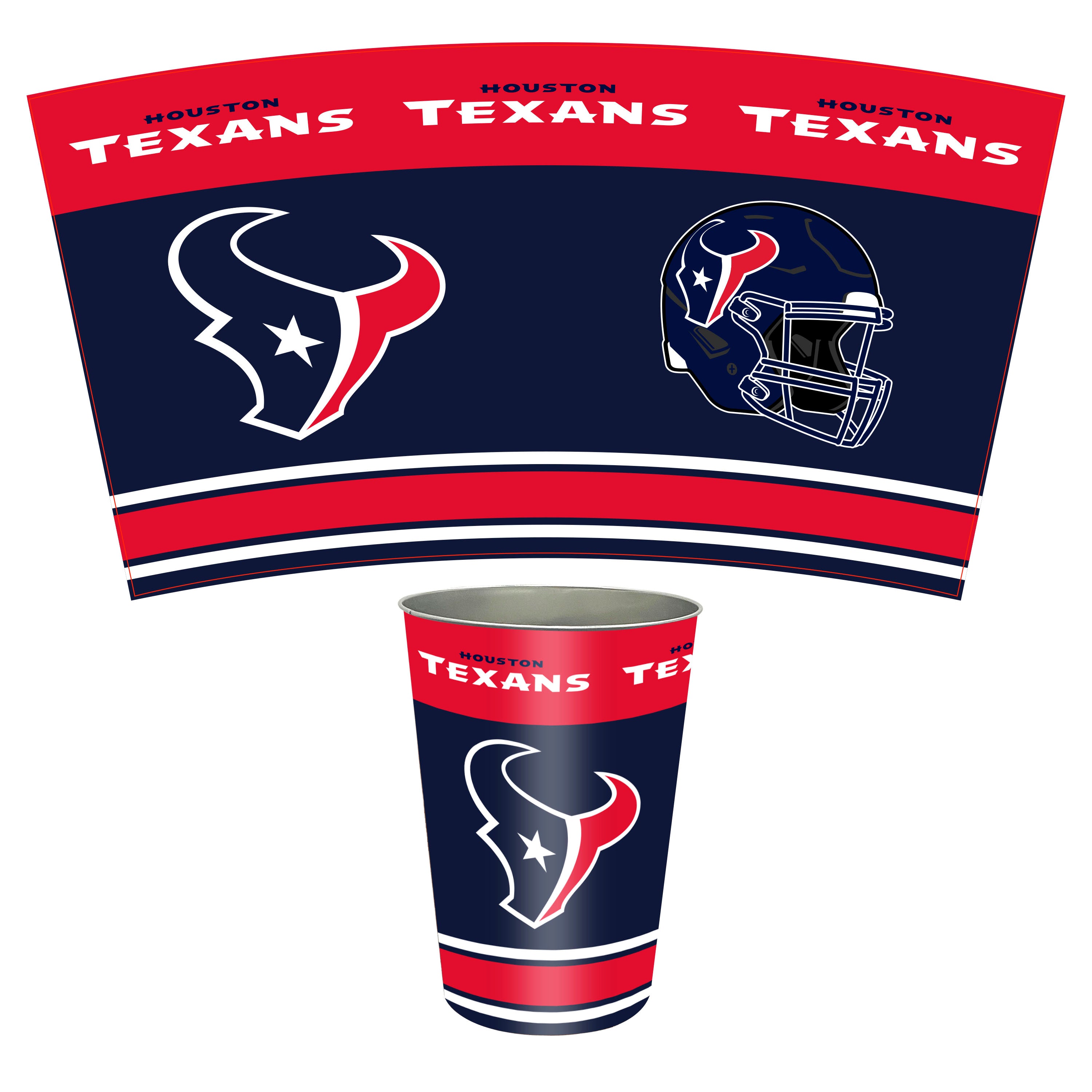 NFL Tin Wastebasket