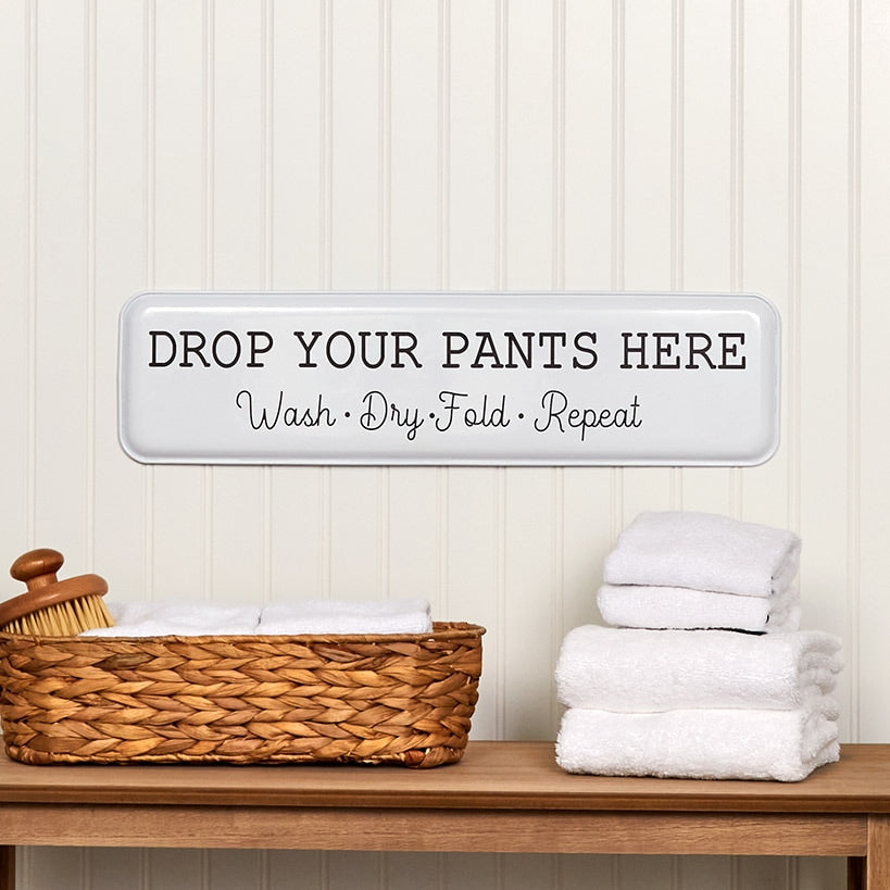 Humorous Household Metal Signs - Bathroom, Laundry, or Mudroom#select-sign_laundry