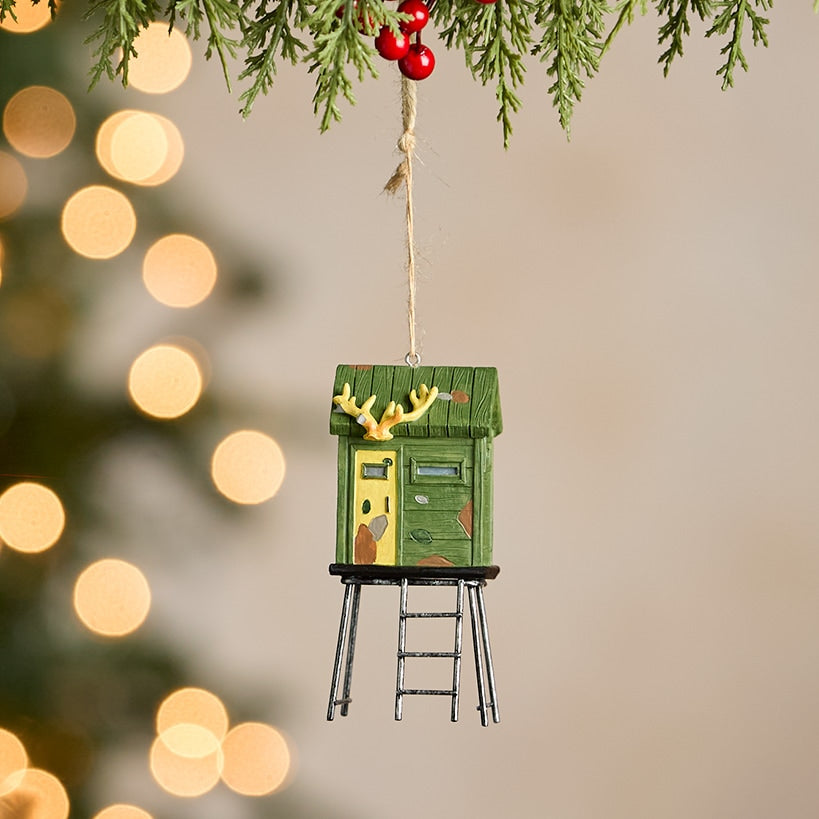 Christmas Hunting Blind Ornament - Camo or Home Away#select-ornament_camo