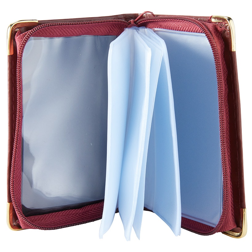 Wallet with Card Sleeves and ID Pocket#select-color_burgundy