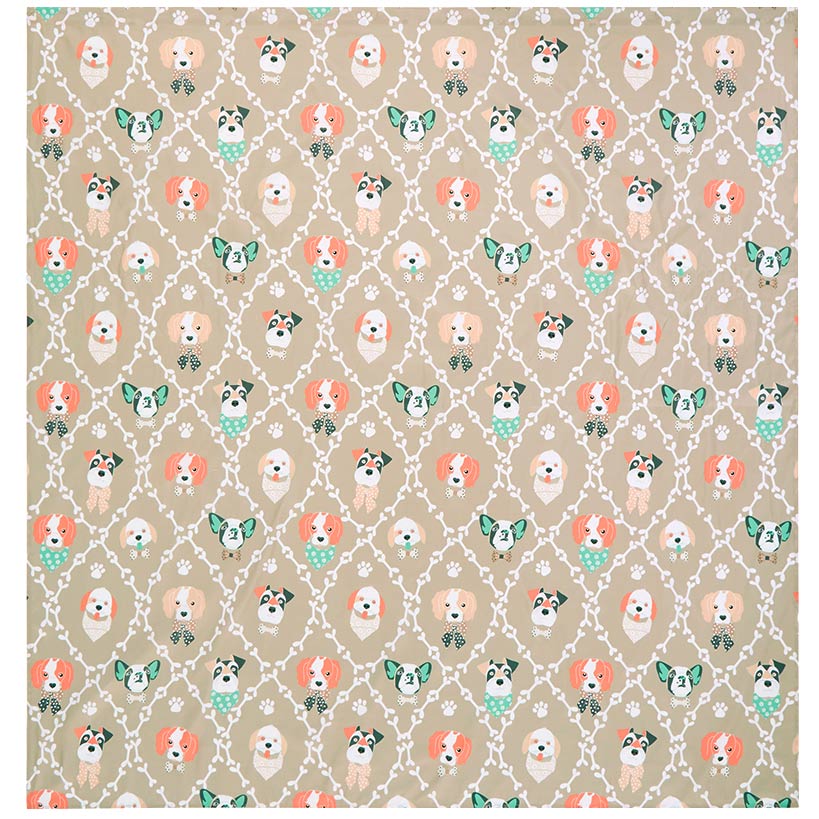 I Woof You Shower Curtain with Buttonholes