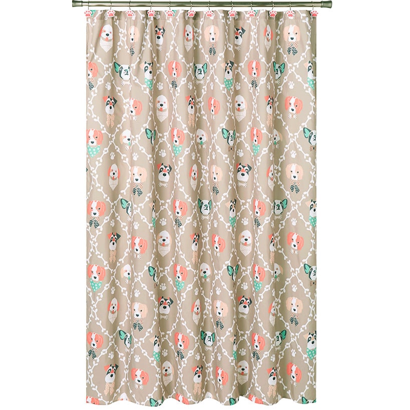 I Woof You Shower Curtain with Buttonholes