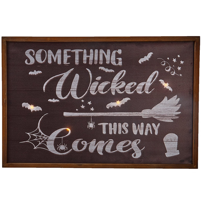 Wicked Halloween Lighted Canvas Decor