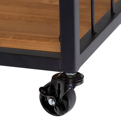 Industrial Bar Cart with Removable Serving Tray