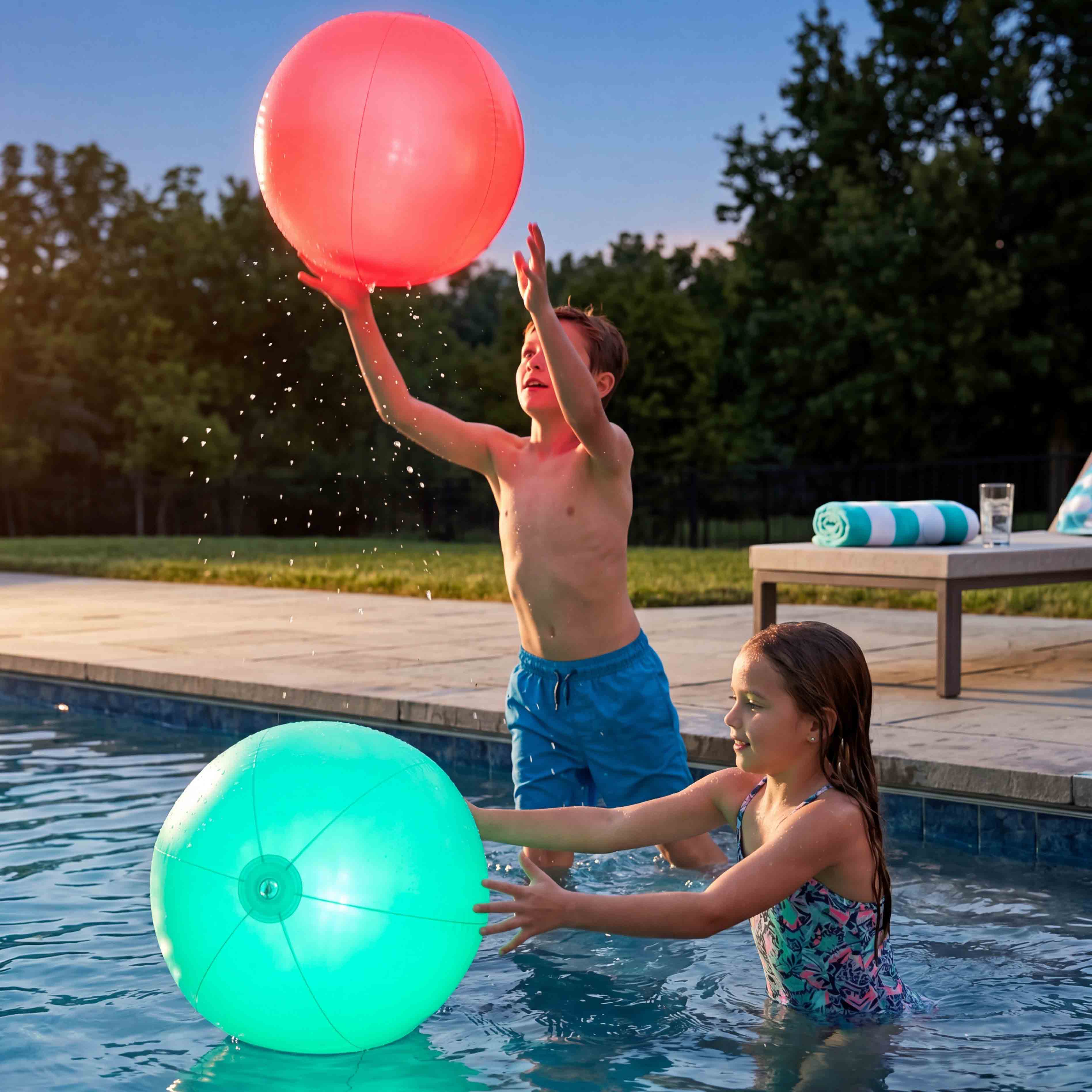 Inflatable LED Glowing Balls Set of 2 Color Change With Remote | LTD ...