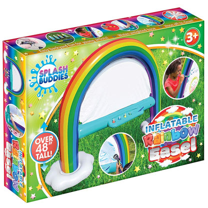 Inflatable Rainbow Easel - Easy To Clean Outdoor Painting Toy for Kids