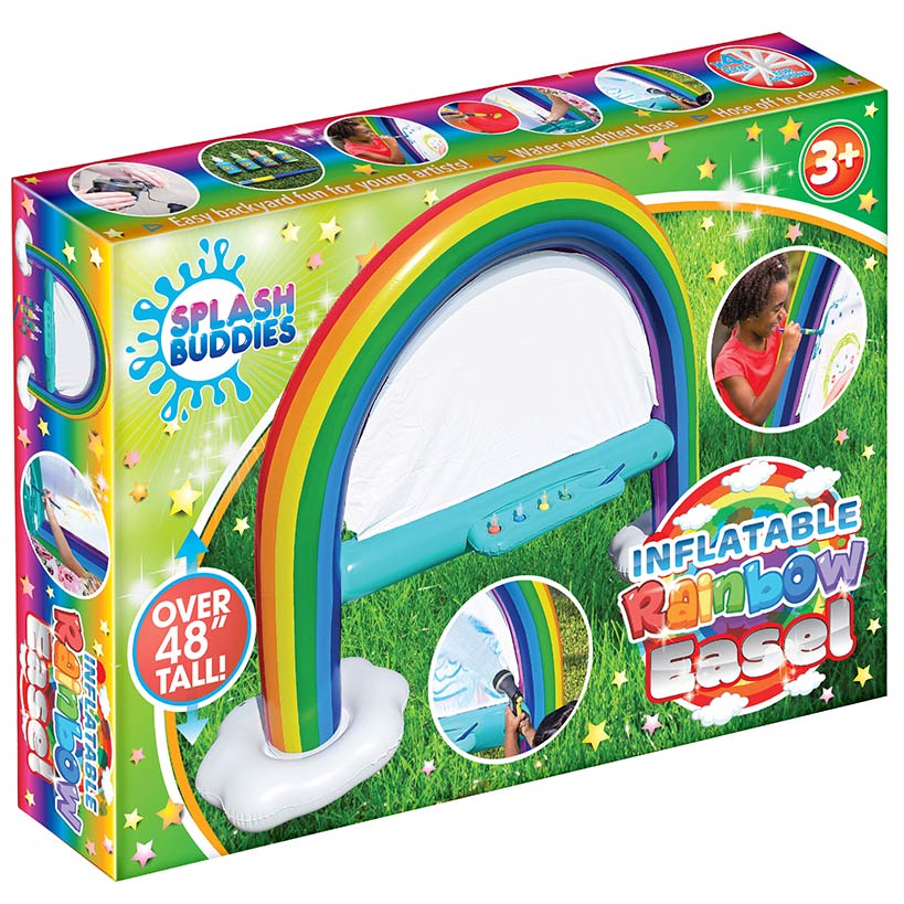 Inflatable Rainbow Easel - Easy To Clean Outdoor Painting Toy for Kids