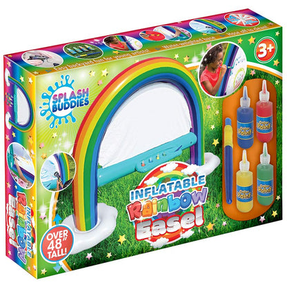 Inflatable Rainbow Easel - Easy To Clean Outdoor Painting Toy for Kids