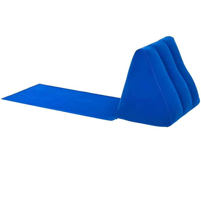Inflatable Triangle Cushion PVC Flocking Chaise Lounger Outdoor Mat