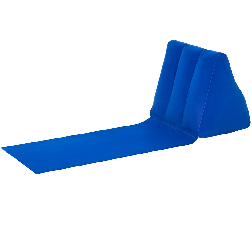 Inflatable Triangle Cushion PVC Flocking Chaise Lounger Outdoor Mat