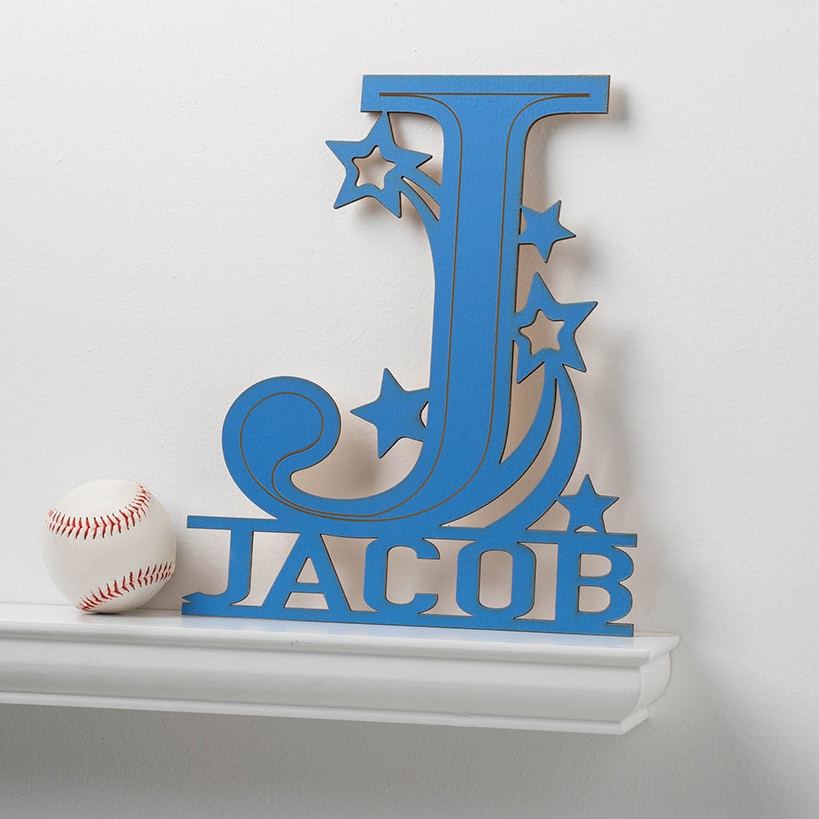 Personalized Initial and Name Wood Plaques
