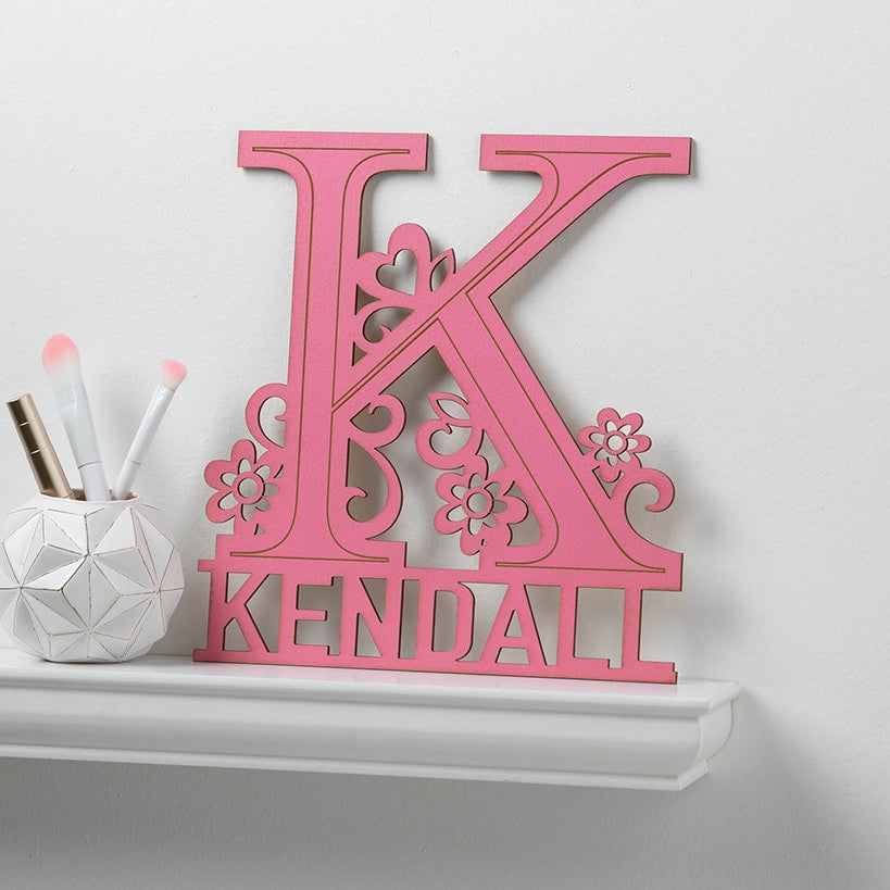 Personalized Initial and Name Wood Plaques