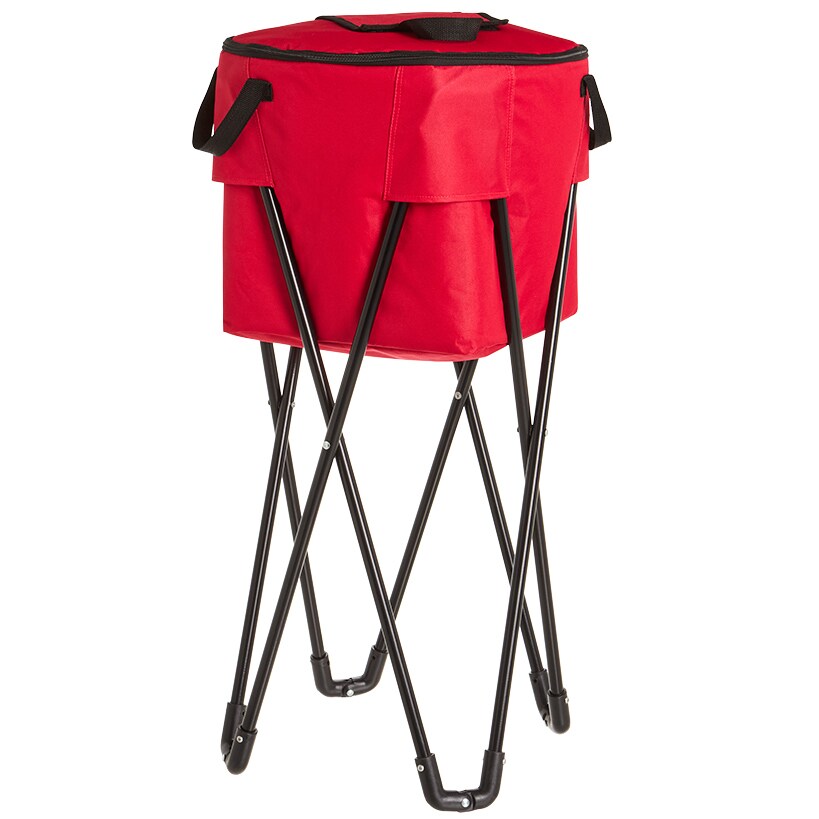 Freestanding Collapsible Insulated Portable Cooler for Drinks BBQ Party